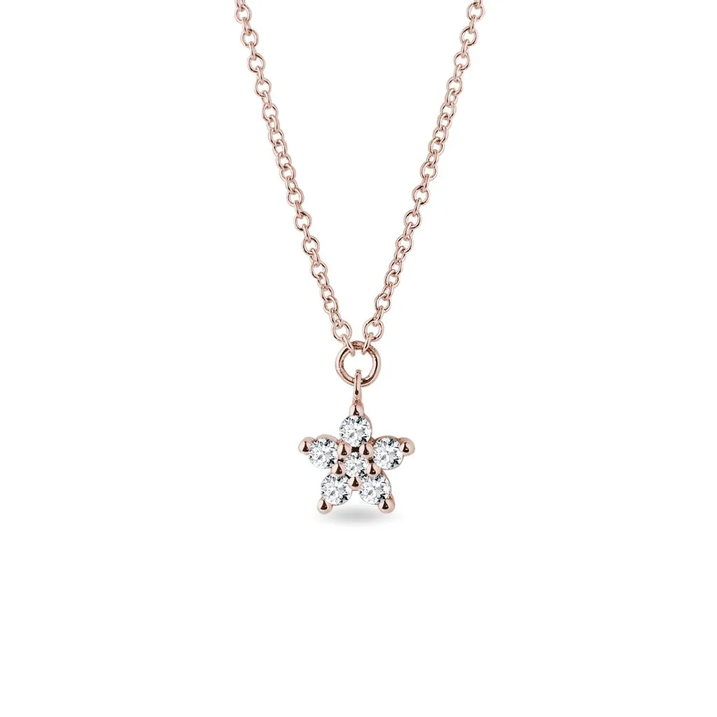 0.10 TCW Round Moissanite Diamond Star Pendent Necklace