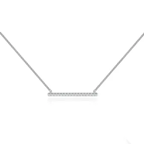 0.20 TCW Round Moissanite Diamond Bar Style Necklace