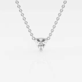 0.50 CT Trillion Moissanite Diamond Solitaire Necklace