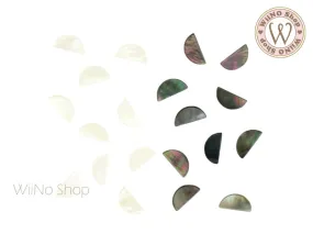 8 x 4mm Natural Seashell Half Round Cabochon - 10 pcs