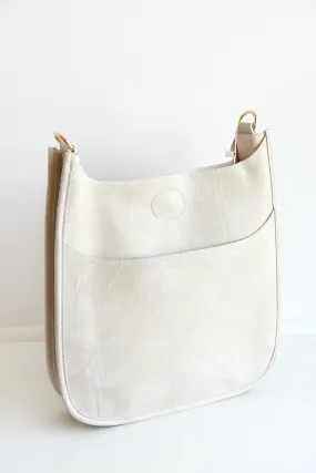 AHDORNED CREAM LEATHER MESSENGER