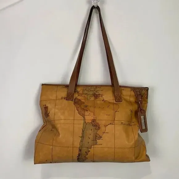 Alviero Martini Rare Map Tote as is