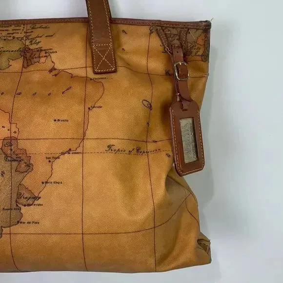 Alviero Martini Rare Map Tote as is