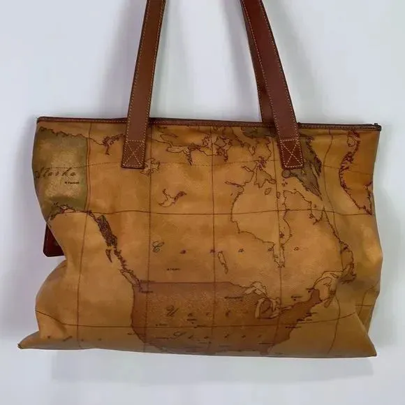 Alviero Martini Rare Map Tote as is