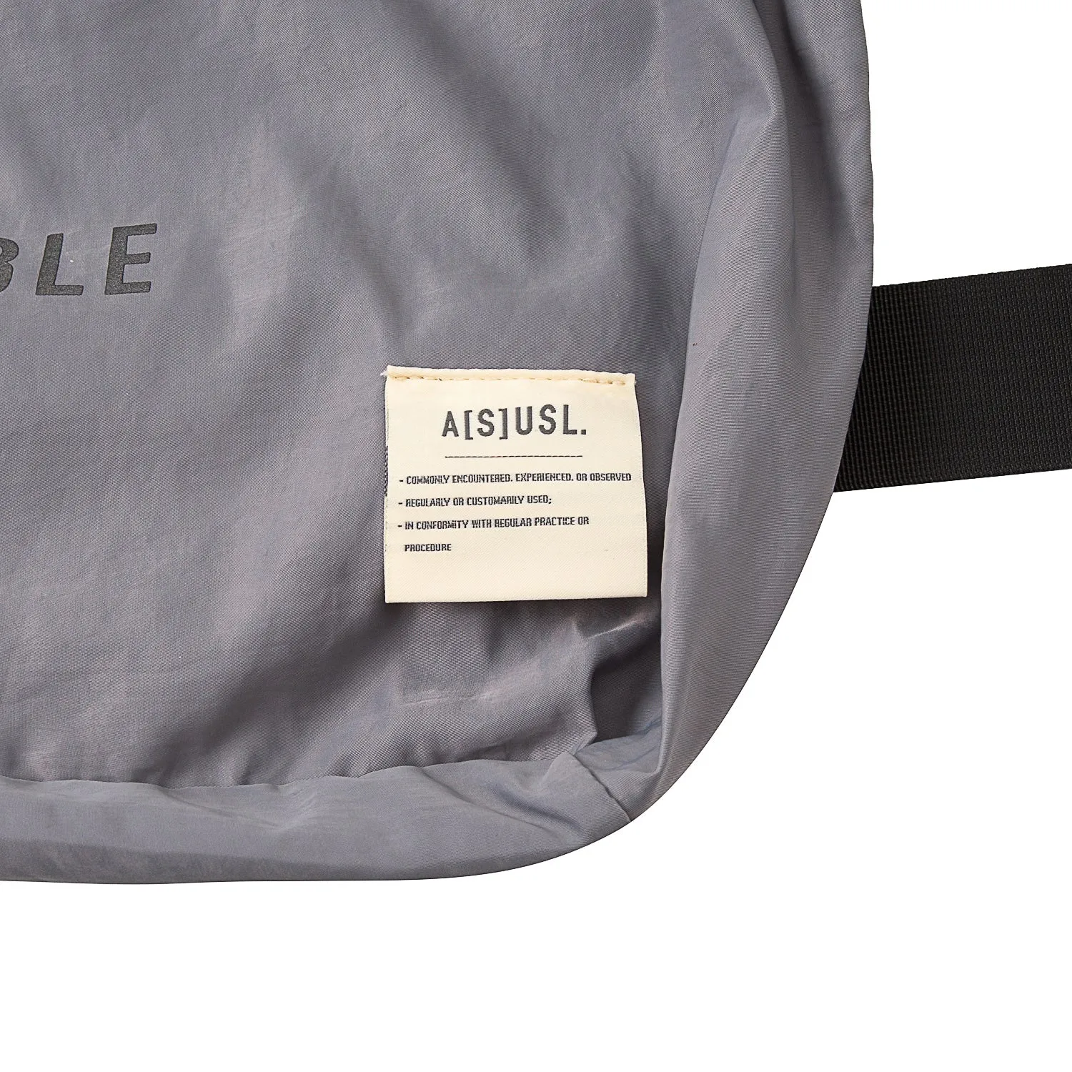 A[S]USL REFLECTIVE LOGO MESSENGER BAG-GREY