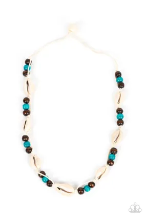 Bermuda Beachcomber Blue Urban Necklace - Paparazzi Accessories