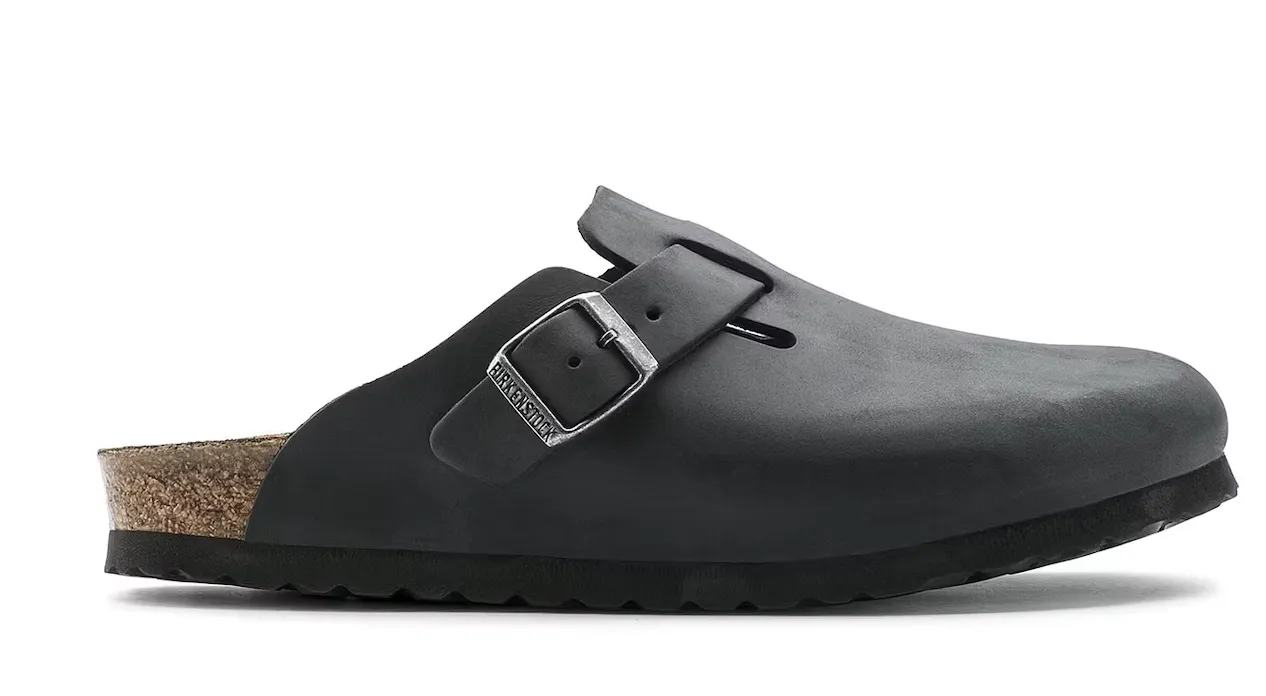 BIRKENSTOCK BOSTON OILED LEATHER BLACK