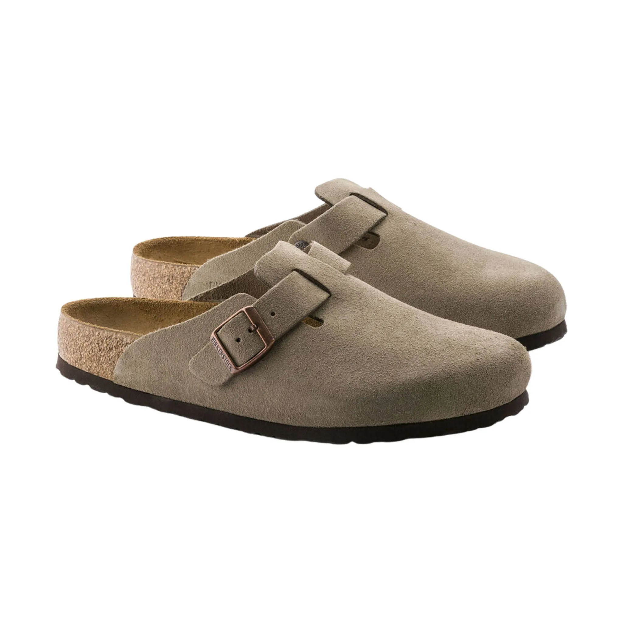 Birkenstock Boston Soft Footbed - Suede Taupe