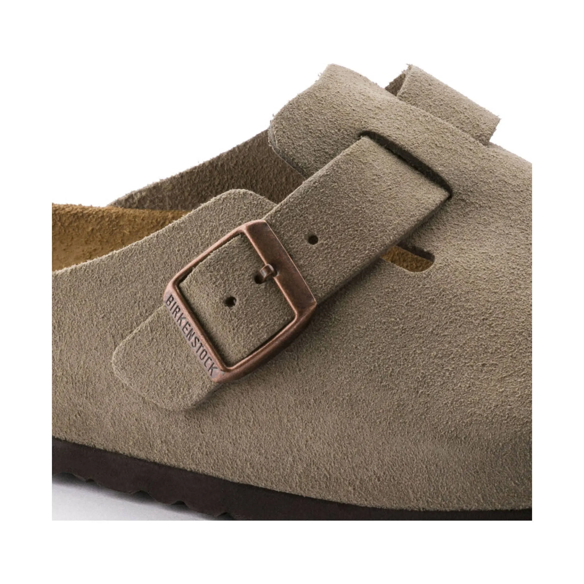 Birkenstock Boston Soft Footbed - Suede Taupe