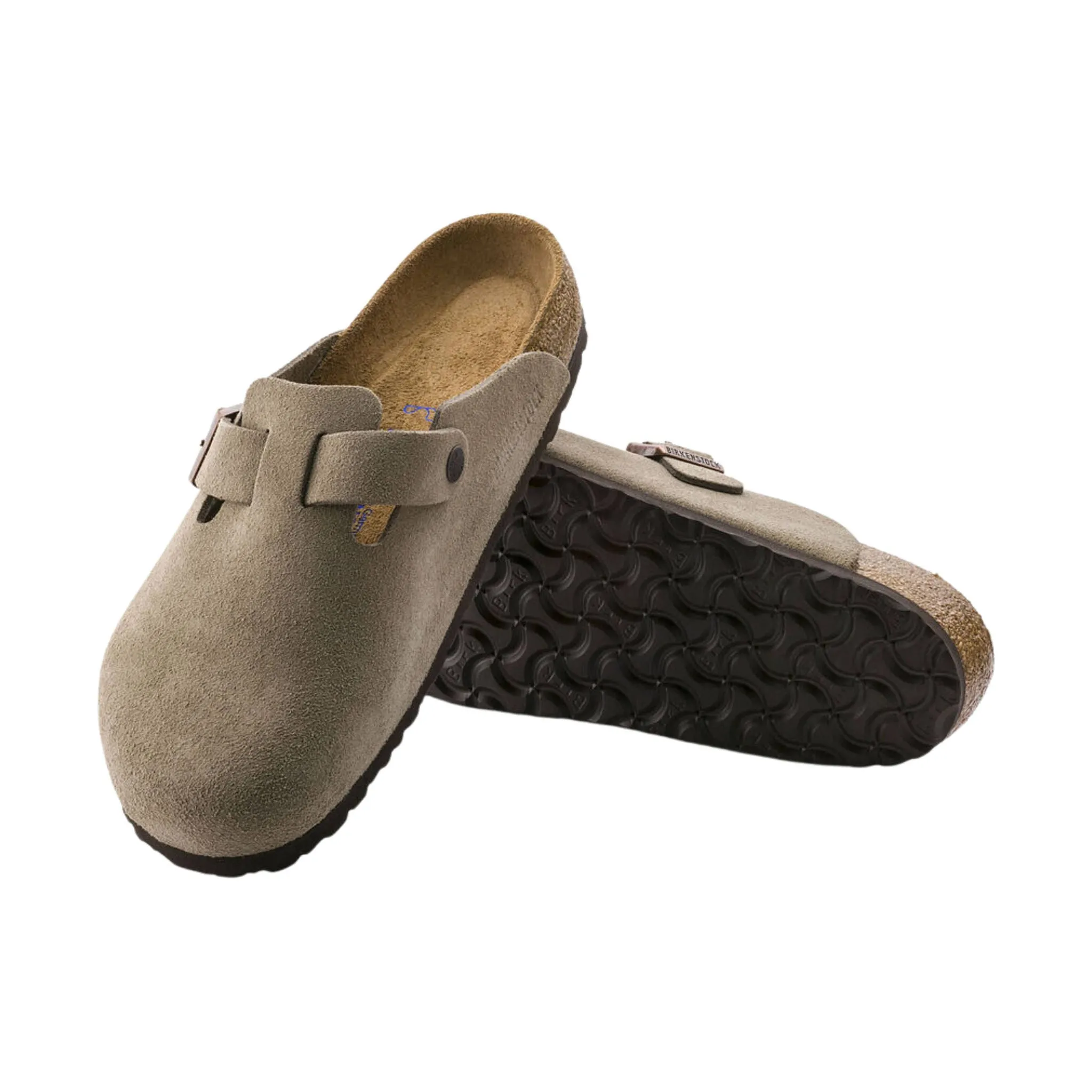 Birkenstock Boston Soft Footbed - Suede Taupe