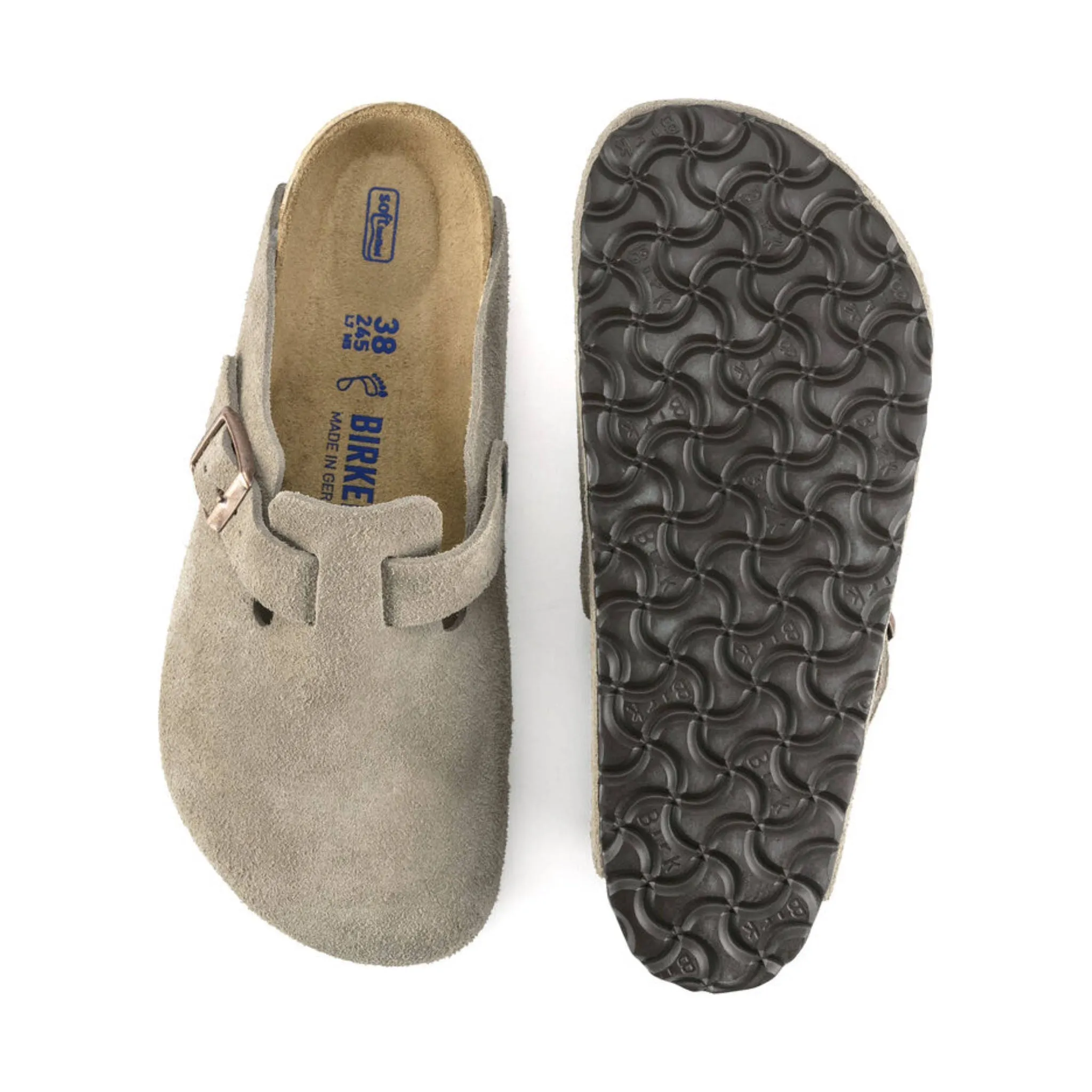 Birkenstock Boston Soft Footbed - Suede Taupe