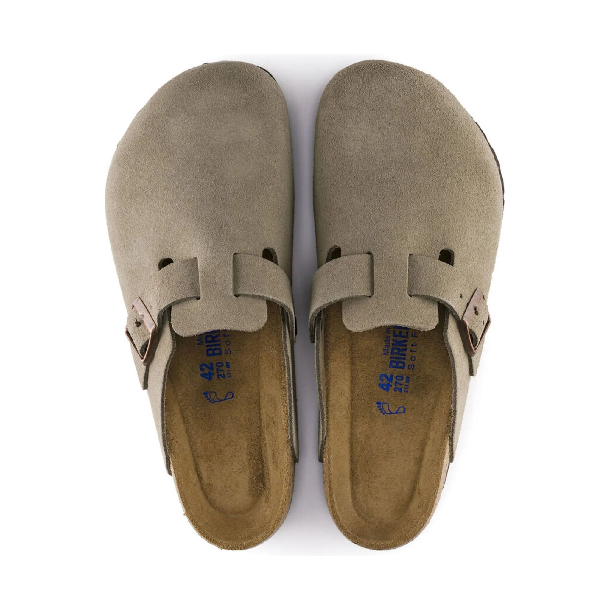 Birkenstock Boston Soft Footbed - Suede Taupe