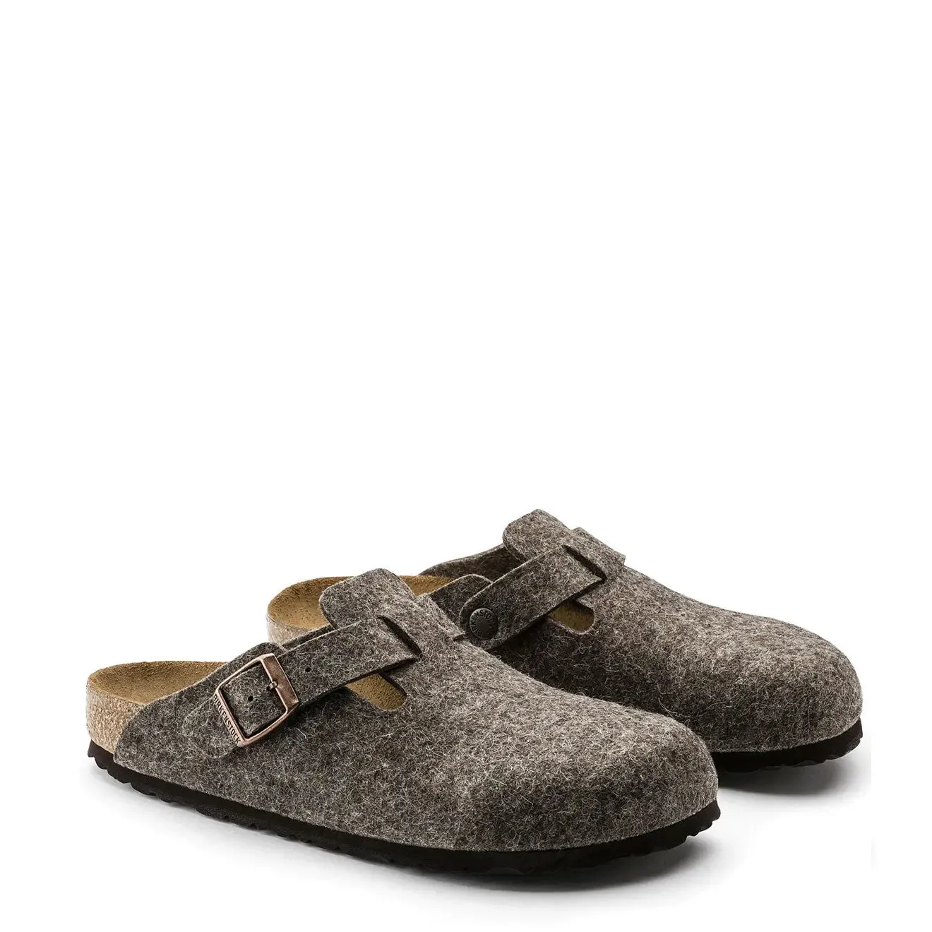 Birkenstock Boston Wool Regular Slippers Cacao