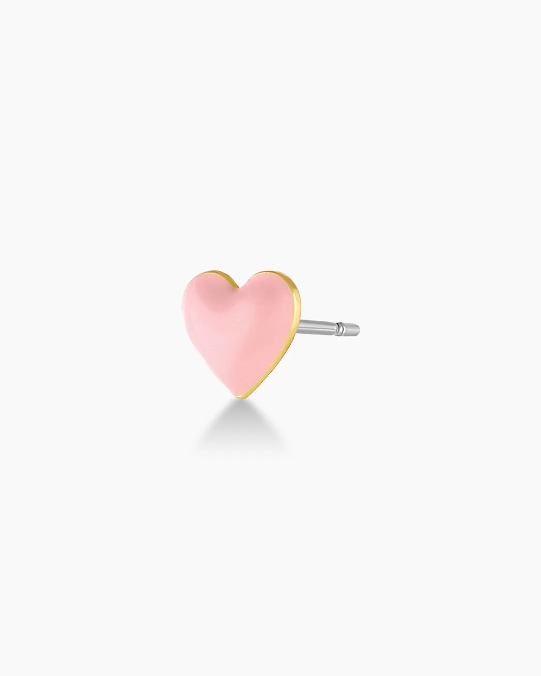 Blush Heart Charm Stud