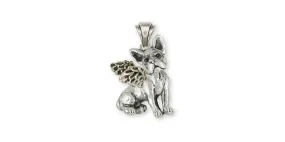 Boston Terrier Angel Pendant Jewelry Sterling Silver Handmade Dog Pendant BT19-AP