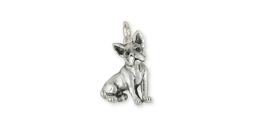 Boston Terrier Charm Jewelry Sterling Silver Handmade Dog Charm BT19-C