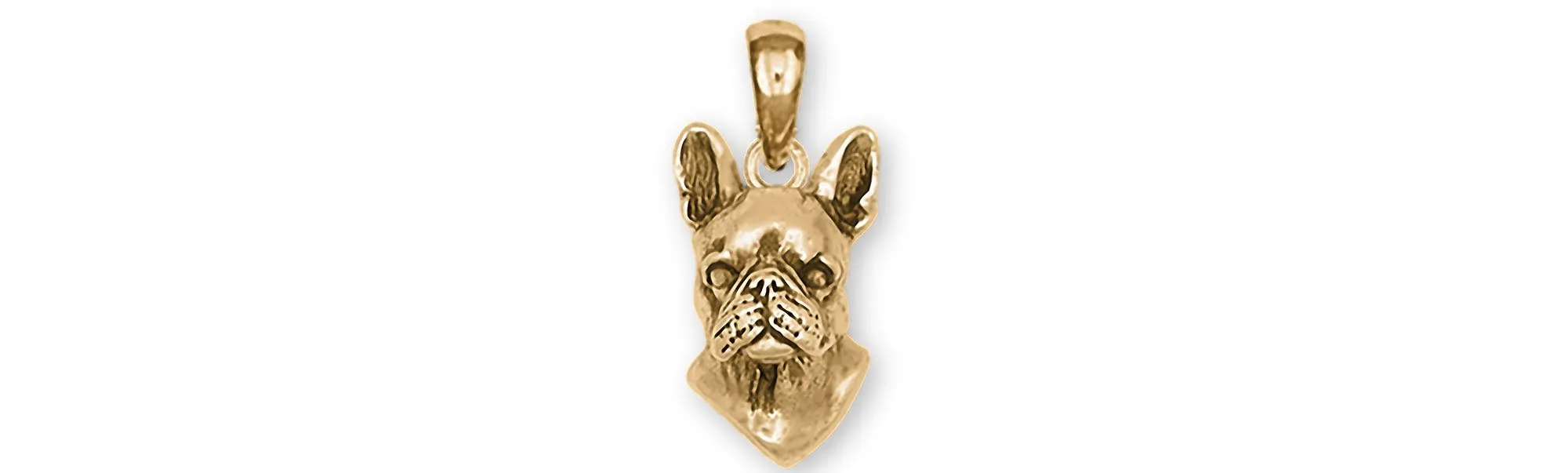 Boston Terrier Jewelry 14k Yellow Gold Handmade Boston Terrier Pendant  BT52X-PG