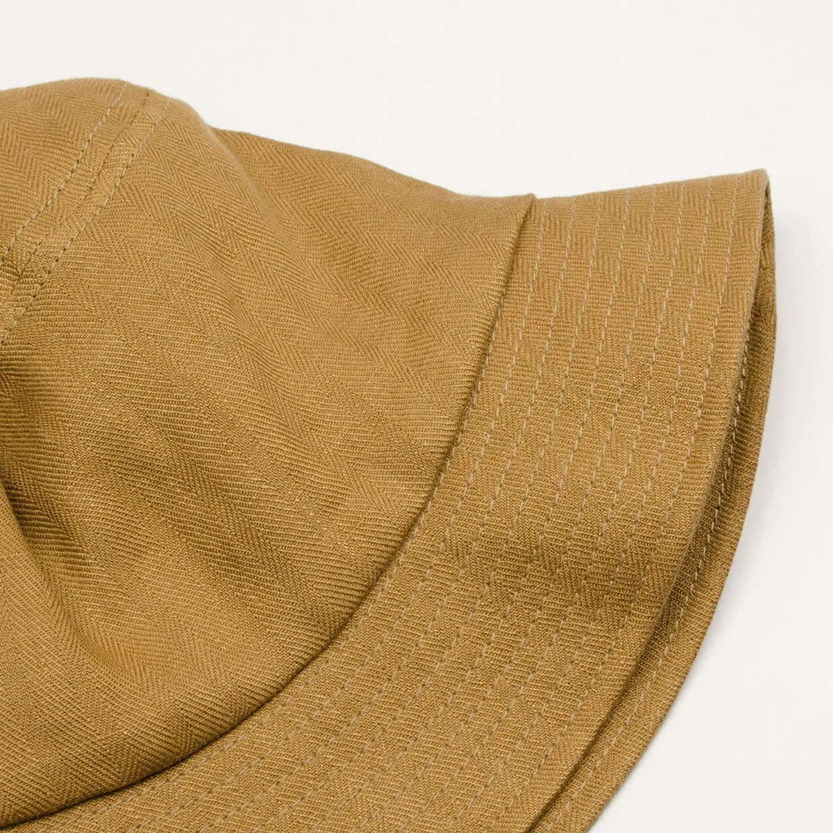 cableami - Linen Herringbone Bucket Hat - Brown Gold