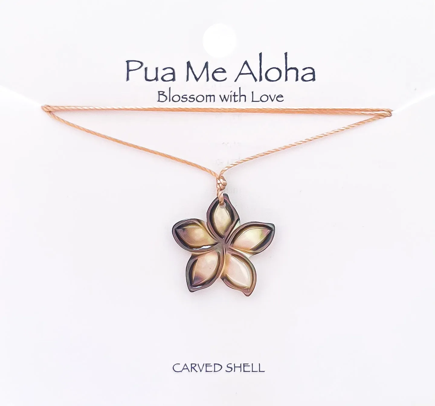 Carved Plumeria Necklace