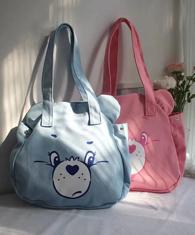 Casual Blue Cartoon Print Large Capacity Satchel Bag Handbag SX1027