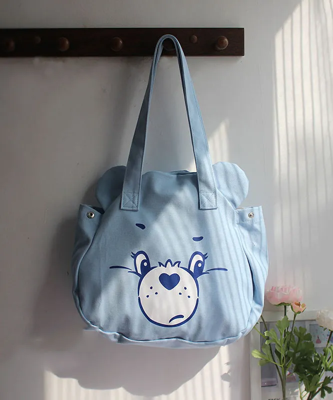 Casual Blue Cartoon Print Large Capacity Satchel Bag Handbag SX1027