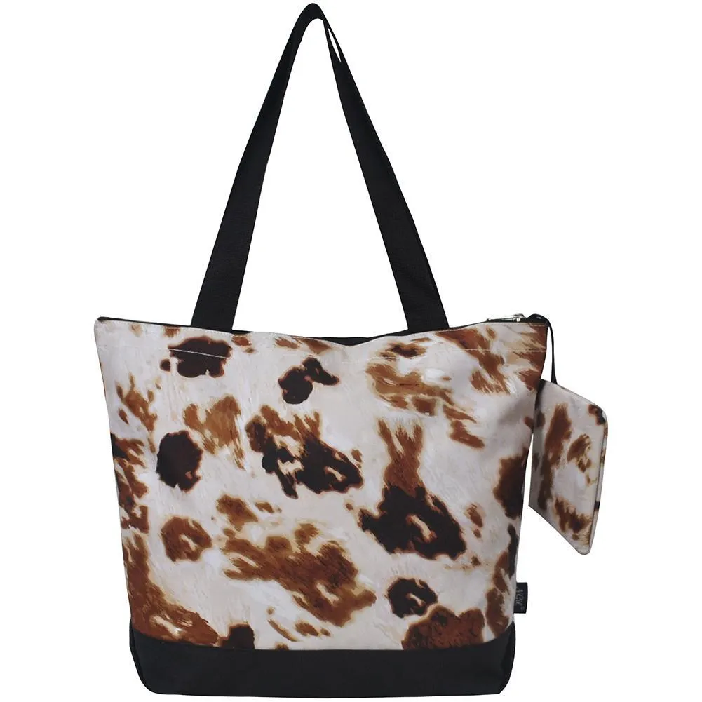 Cow Print NGIL Canvas Tote Bag