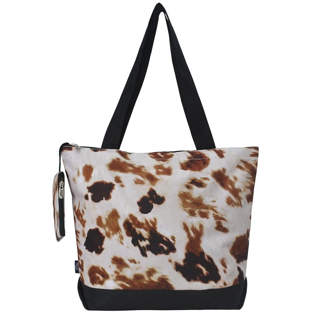 Cow Print NGIL Canvas Tote Bag