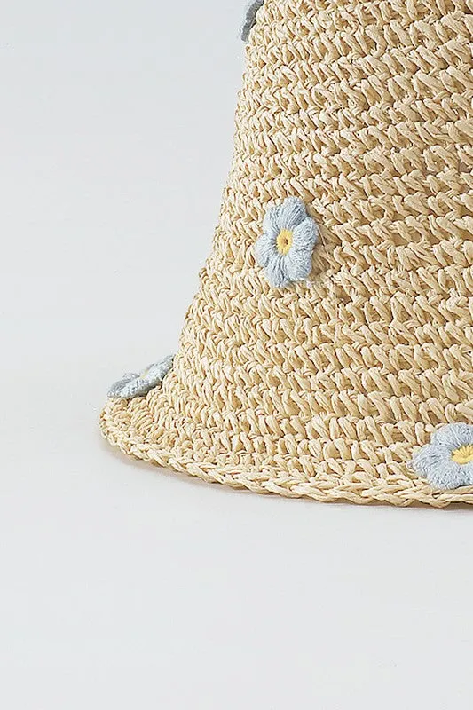 Crochet Raffia Bucket Hat all