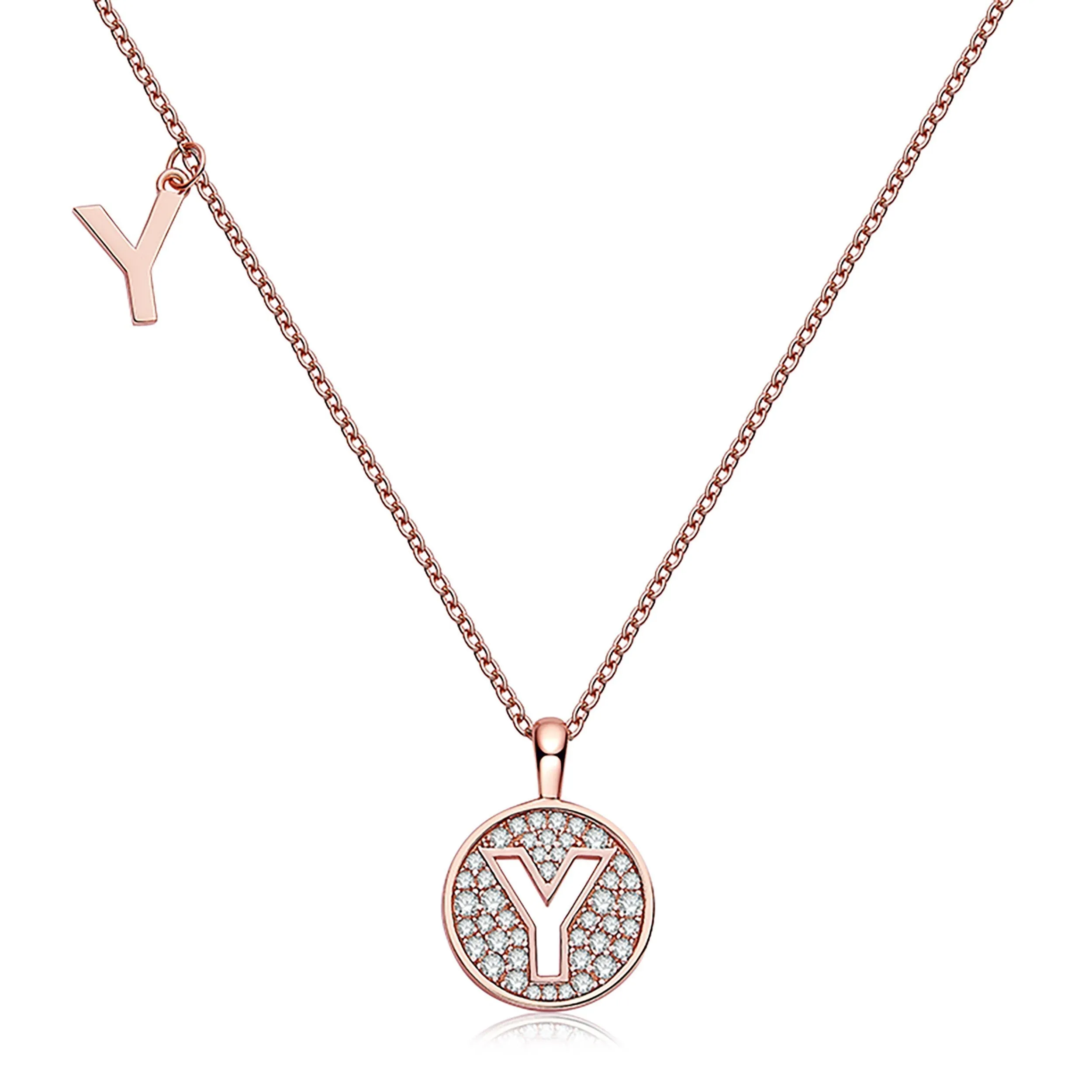 Customized Y Letter Moissanite Diamond Necklace