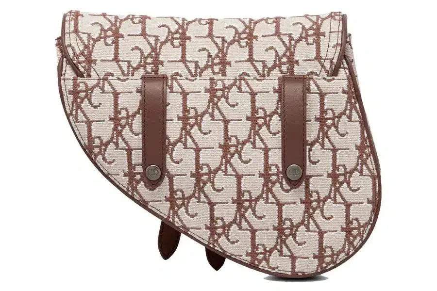 Dior x Cactus Jack Oblique Jacquard Saddle Bag Coffee Brown