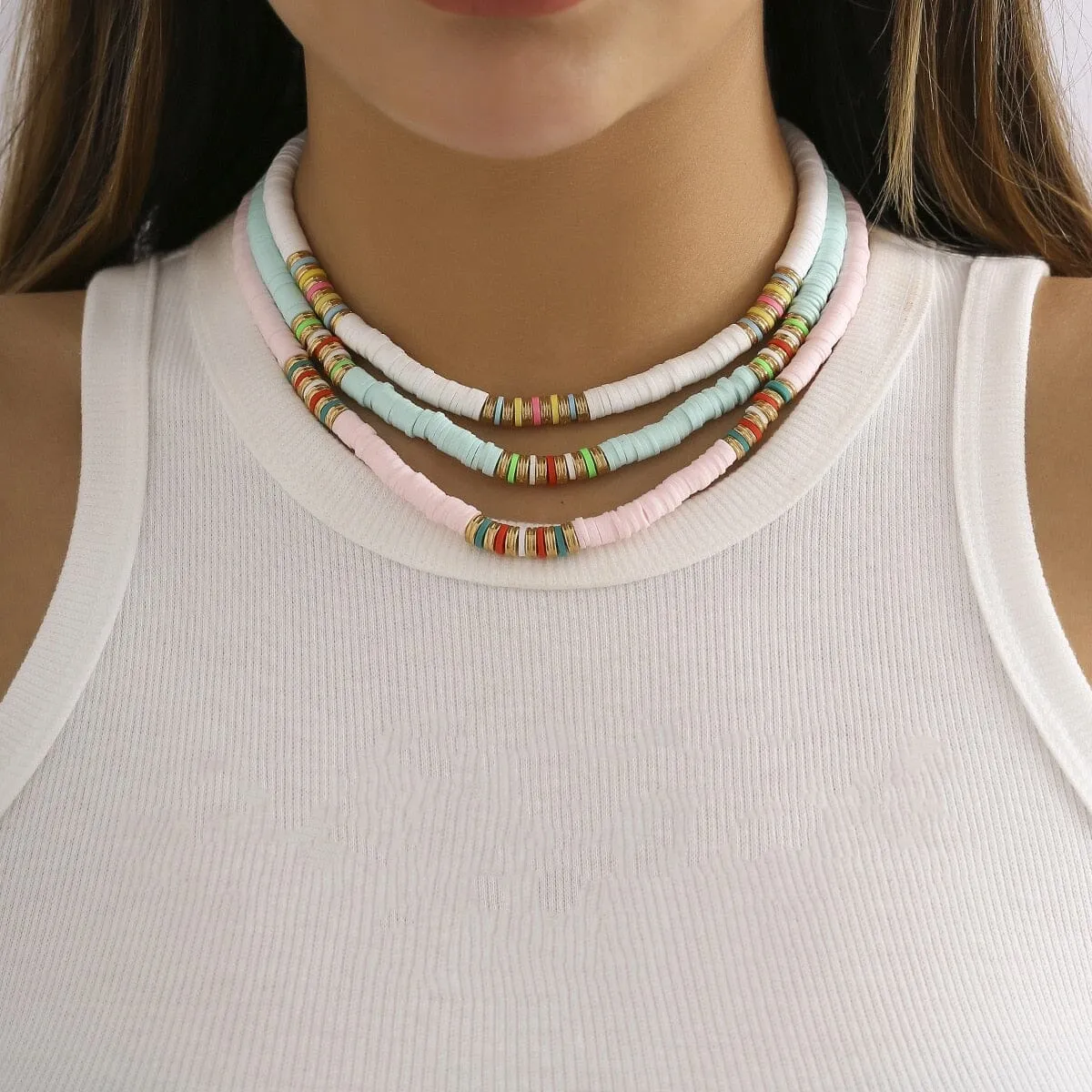 Ethnic Puka Shell Chain Choker Necklace