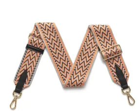 Fabucci Orange Black Zig Zag Handbag Strap