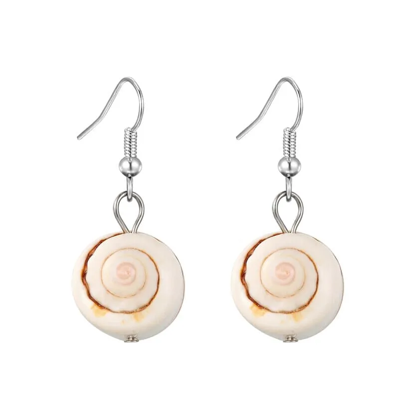 Fashion Puka Shell Drop Earrings