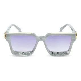 Gold Gods The Virgils Sunglasses - Blue Gradient w/ Red Flash