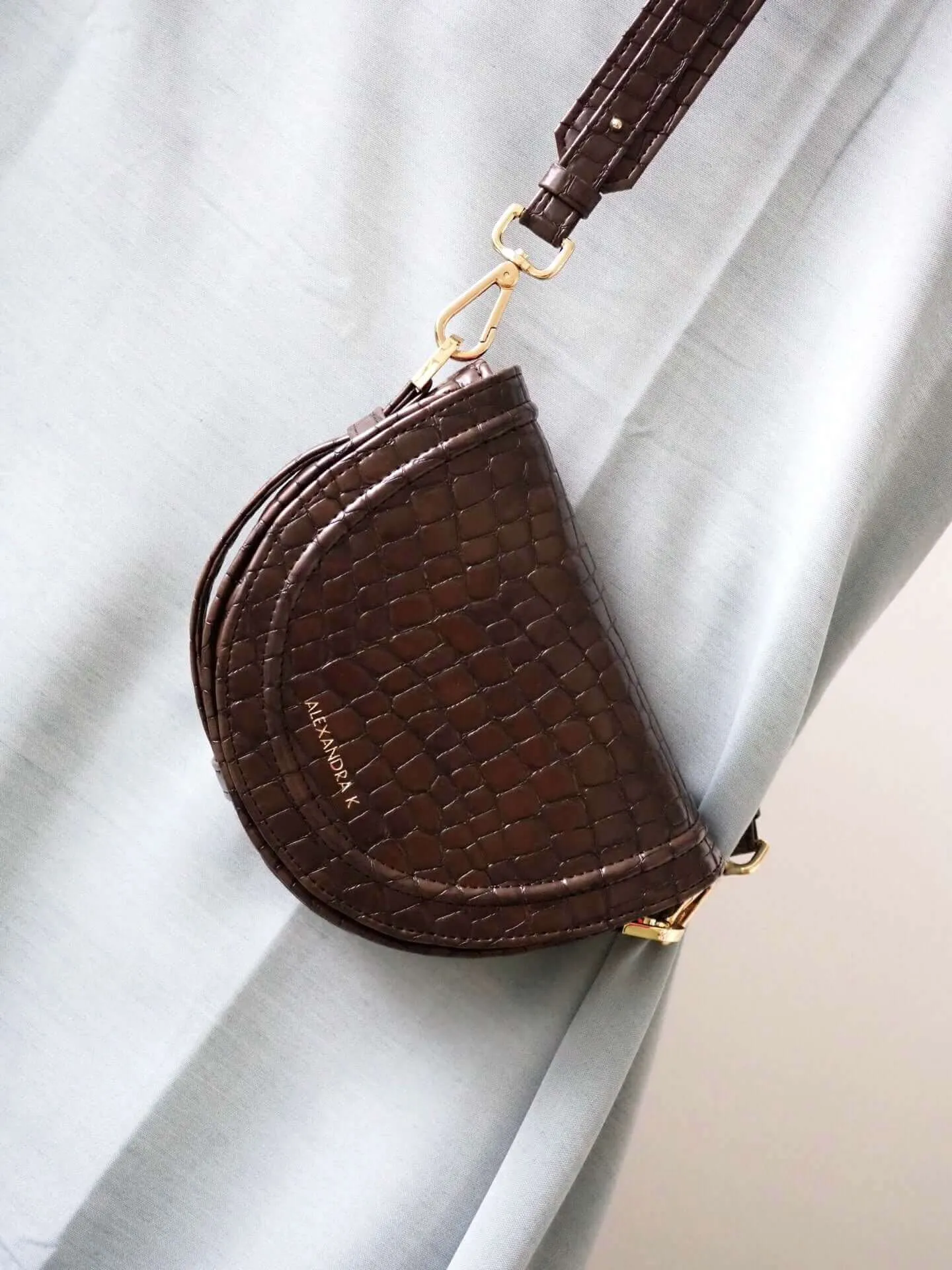 Joy Midi - Shoulder Bag - Mokka Croco