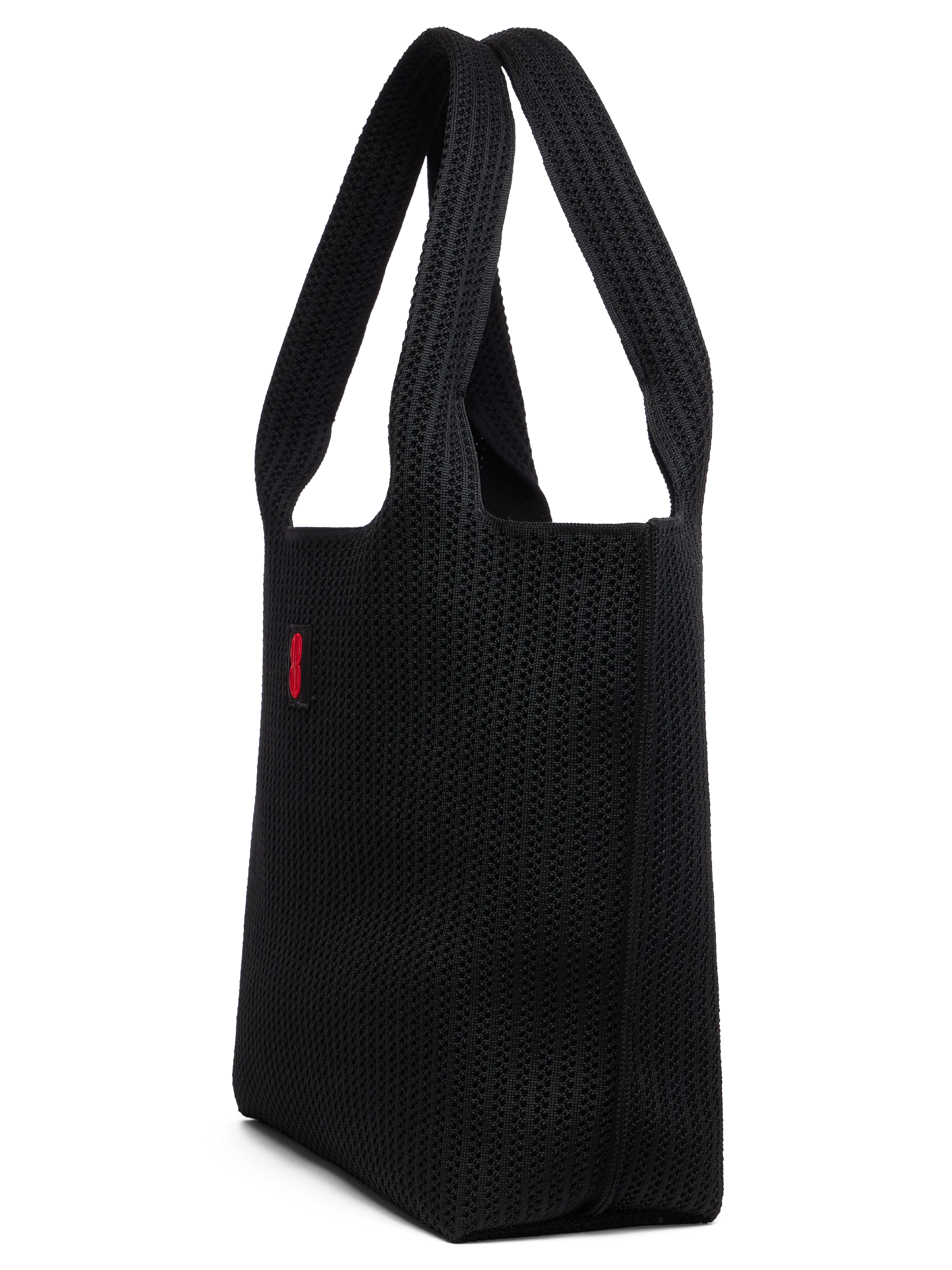 Large - Black Stripe Tote With Pouch