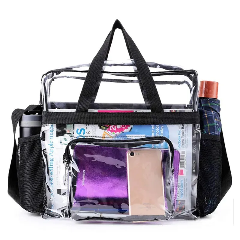 Large Transparent PVC Casual Travel Shoulder Handbag Luggage Portable Bag