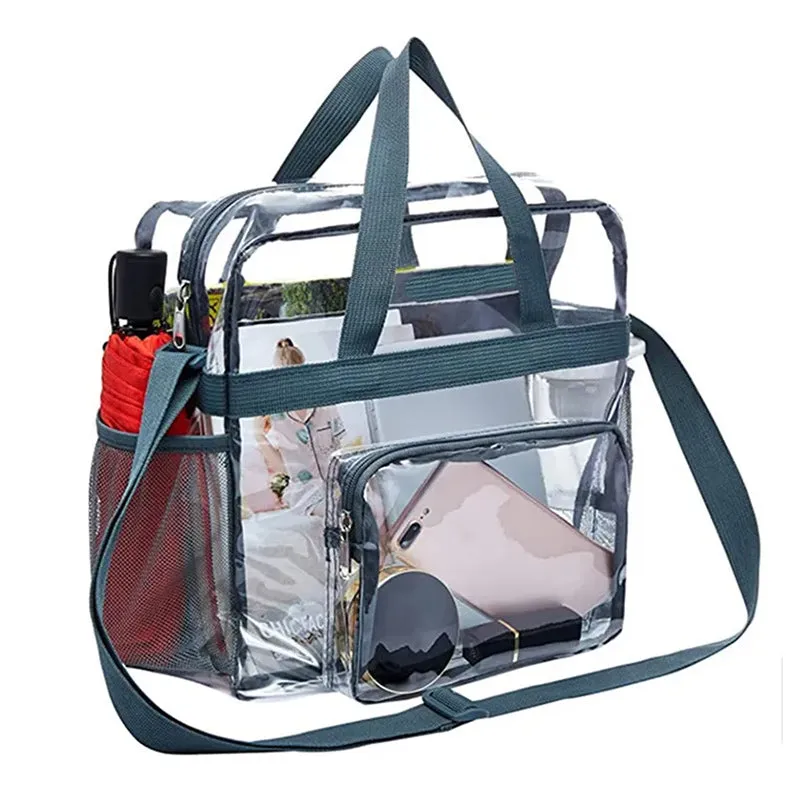 Large Transparent PVC Casual Travel Shoulder Handbag Luggage Portable Bag