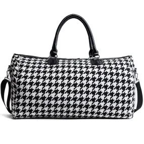 Lila Houndstooth Bag