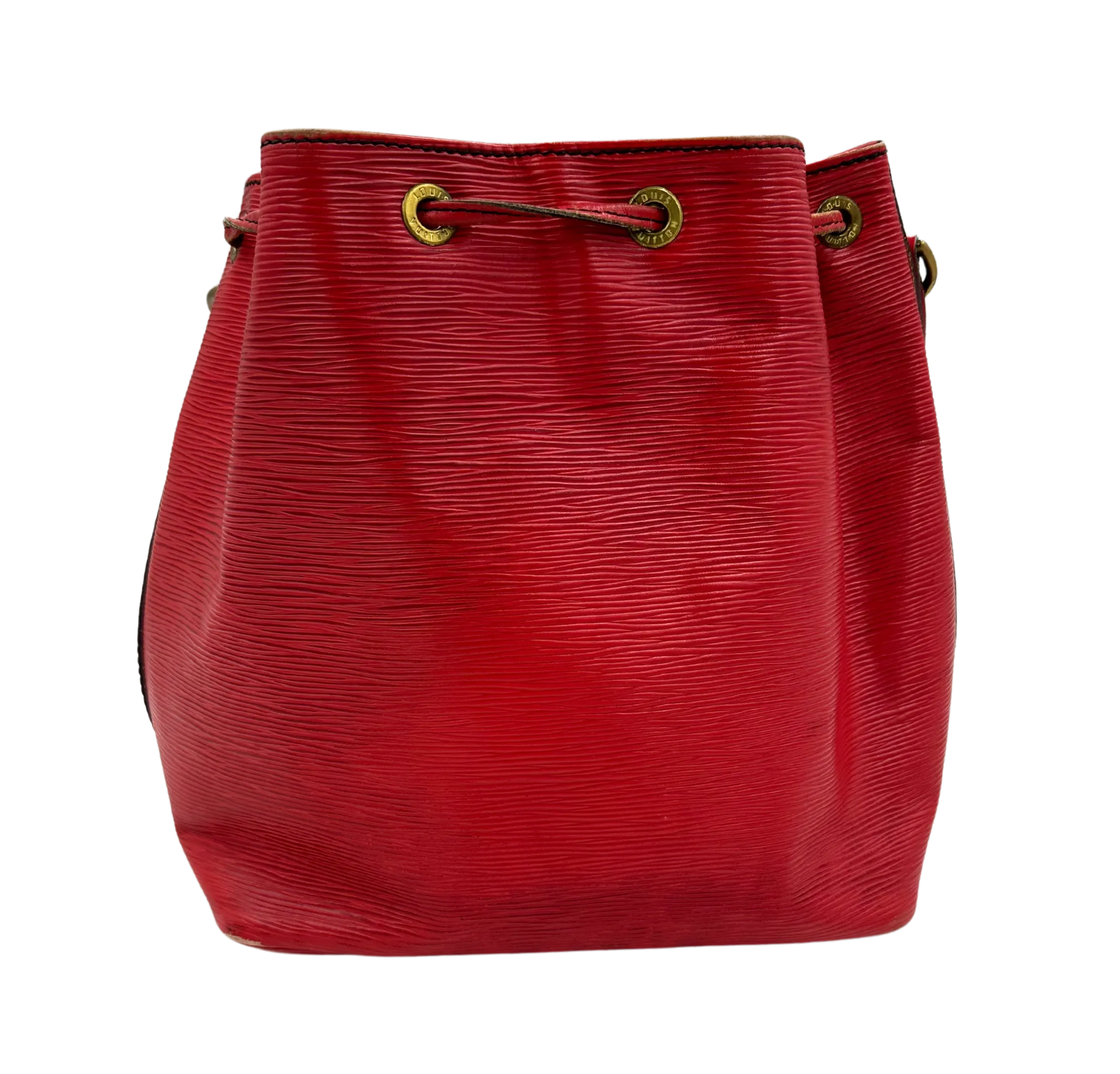 Louis Vuitton Red Epi Noe Shoulder Bag