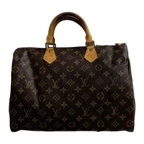 #LOUIS VUITTON/Boston Bag/BRW/PVC/SPEEDY 35_MONOGRAM CANVAS