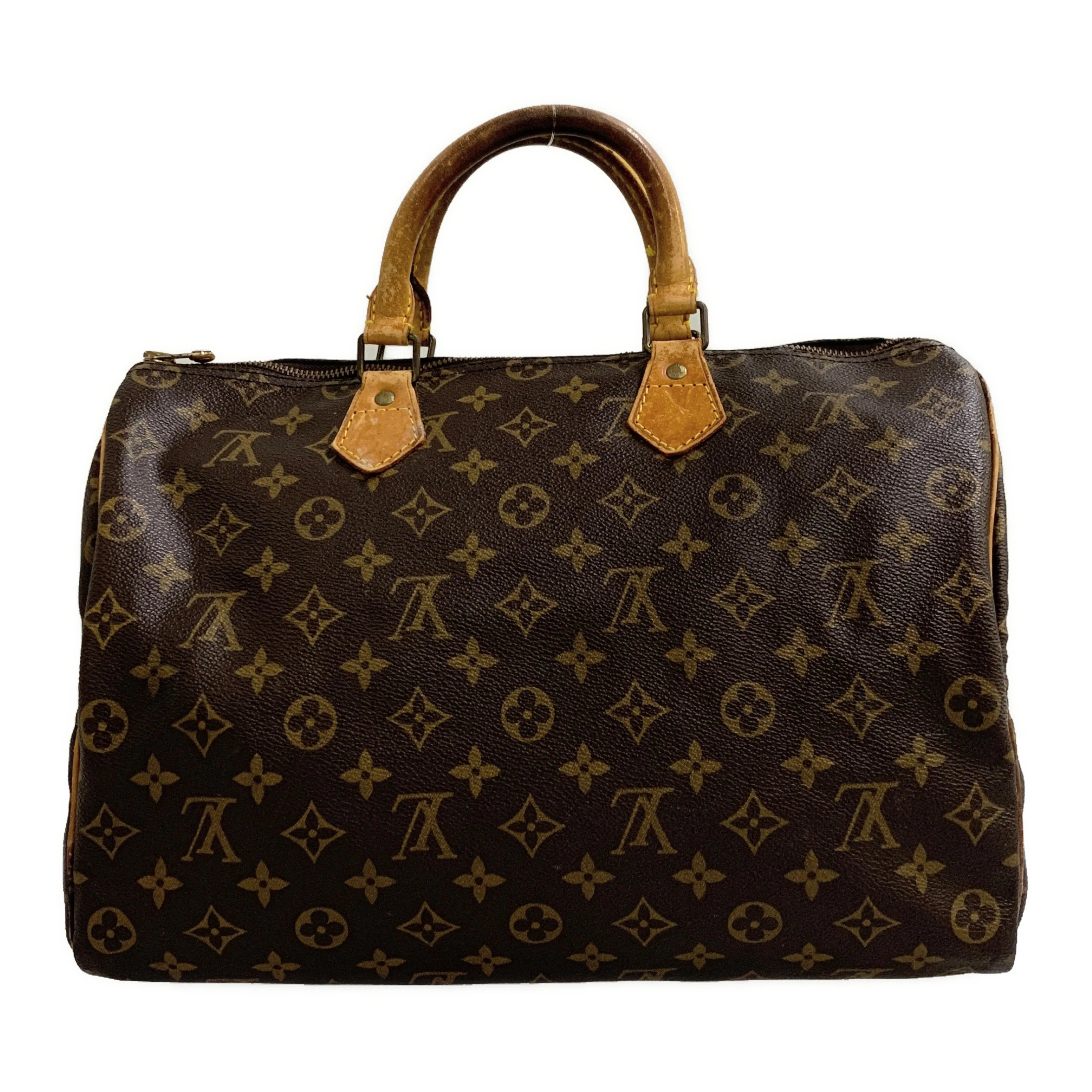 #LOUIS VUITTON/Boston Bag/BRW/PVC/SPEEDY 35_MONOGRAM CANVAS