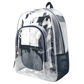 Navy NGIL Clear Backpack Heavy Duty PVC Transparent Backpack