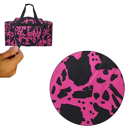 Neon Cow Hot Pink NGIL Canvas 23 Duffle Bag