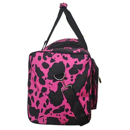 Neon Cow Hot Pink NGIL Canvas 23 Duffle Bag