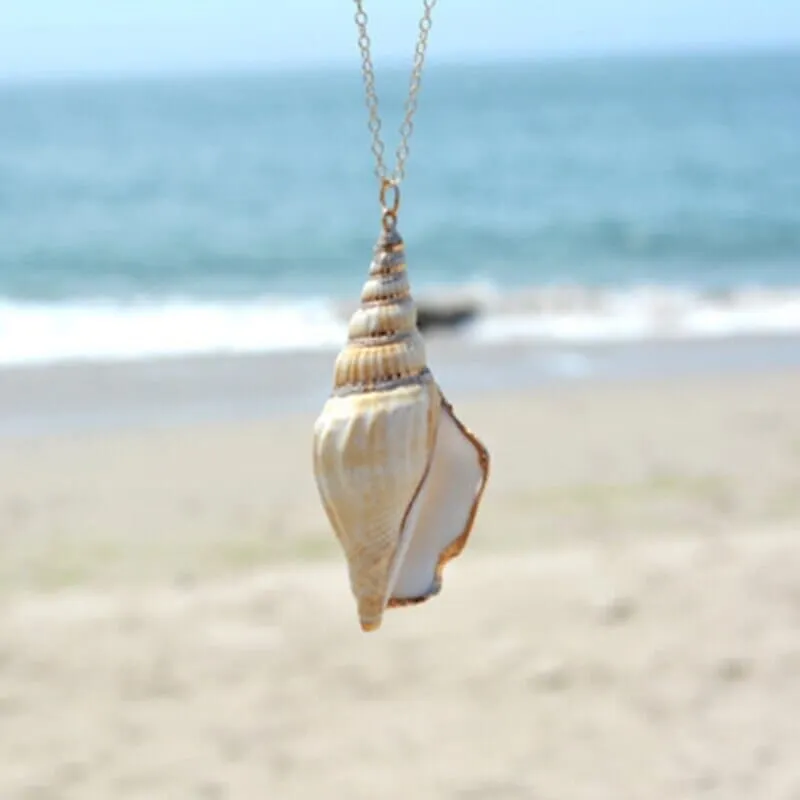 Puka Shell Boho Style Natural Shell Pendant Handmade Necklace