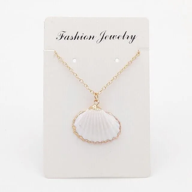 Puka Shell Boho Style Natural Shell Pendant Handmade Necklace