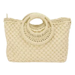 Raffia Woven Tote Bag