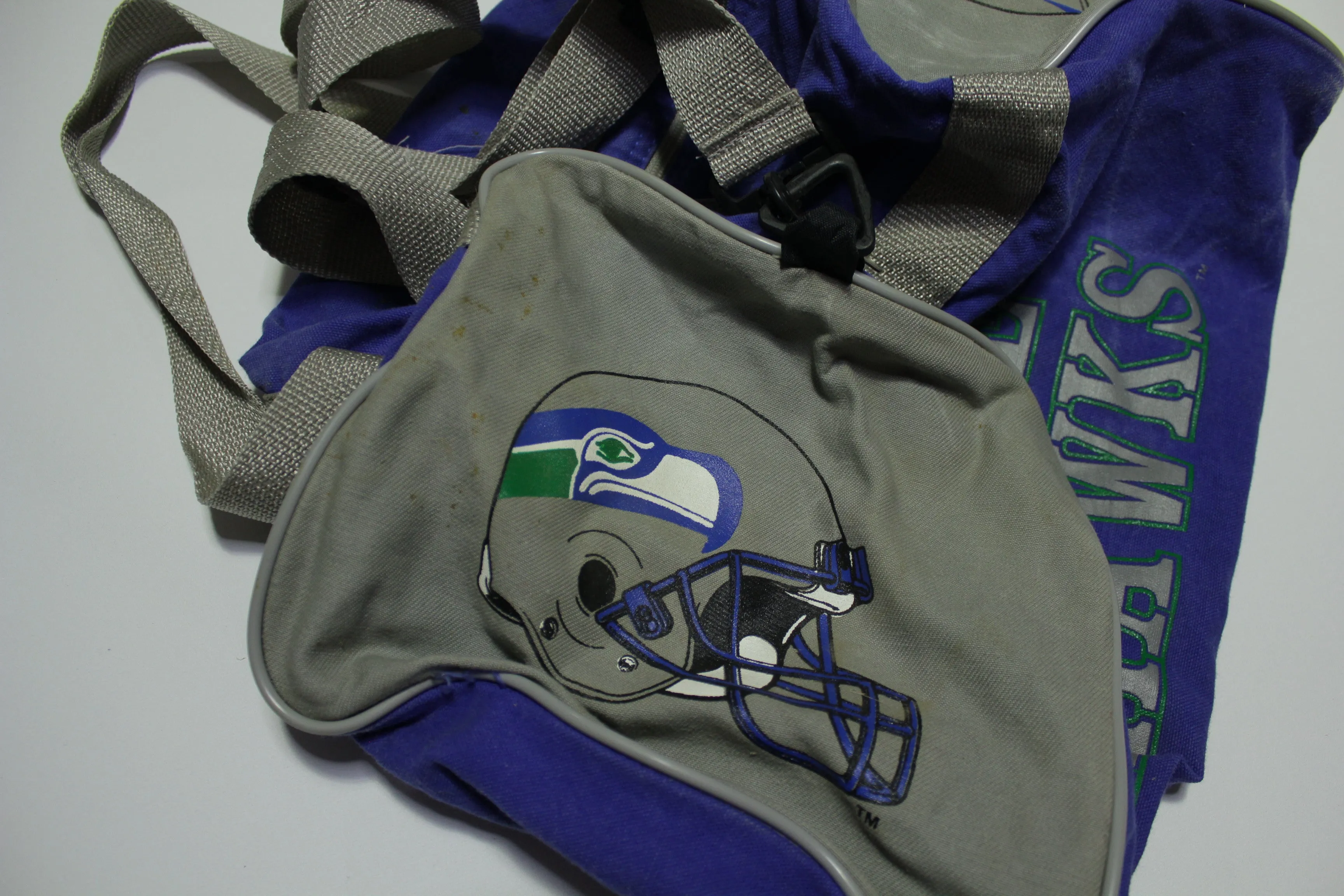 Seattle Seahawks Vintage 80's Duffle Gym Travel Bag