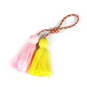 Small Tassel Adornment - Pink/Yellow